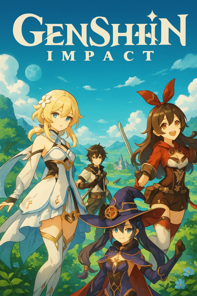 IT'S AN GAME ILLUSTRATION KNOWN AS GENSHIN IMPACT.